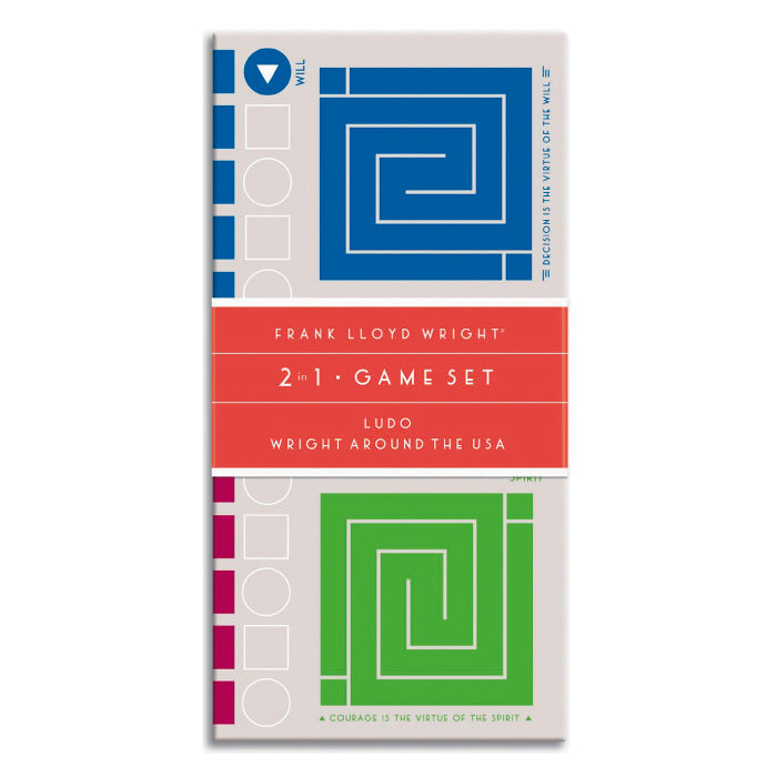 Juego 2 En 1, Ludo y Carrera, Diseño Frank Lloyd Wright