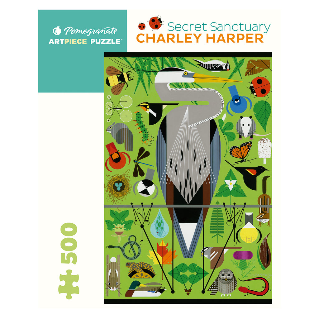 Rompecabeza Charley Harper: Secret Sanctuary - 500 Piezas