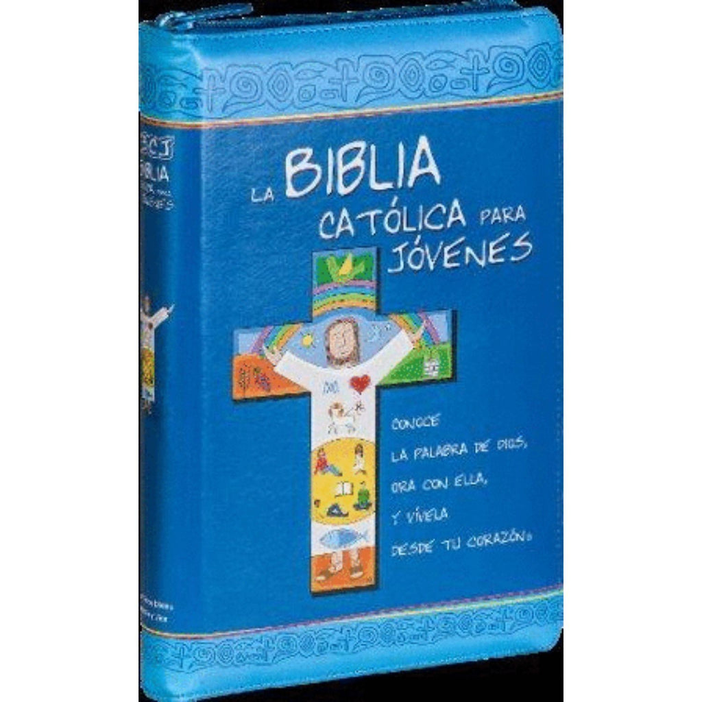 La Biblia Católica para Jóvenes (Edición Dos Tintas, Junior Símil Piel Azul con Cremallera)