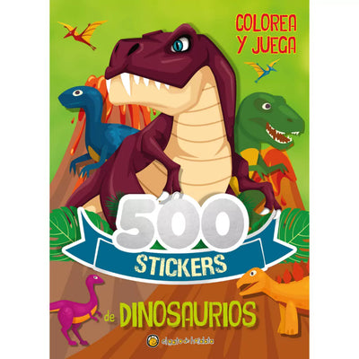 500 Stickers De Dinosaurios - Colorea Y