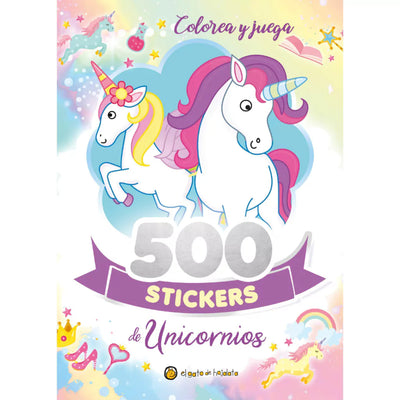 500 Stickers De Unicornios - Colorea Y J