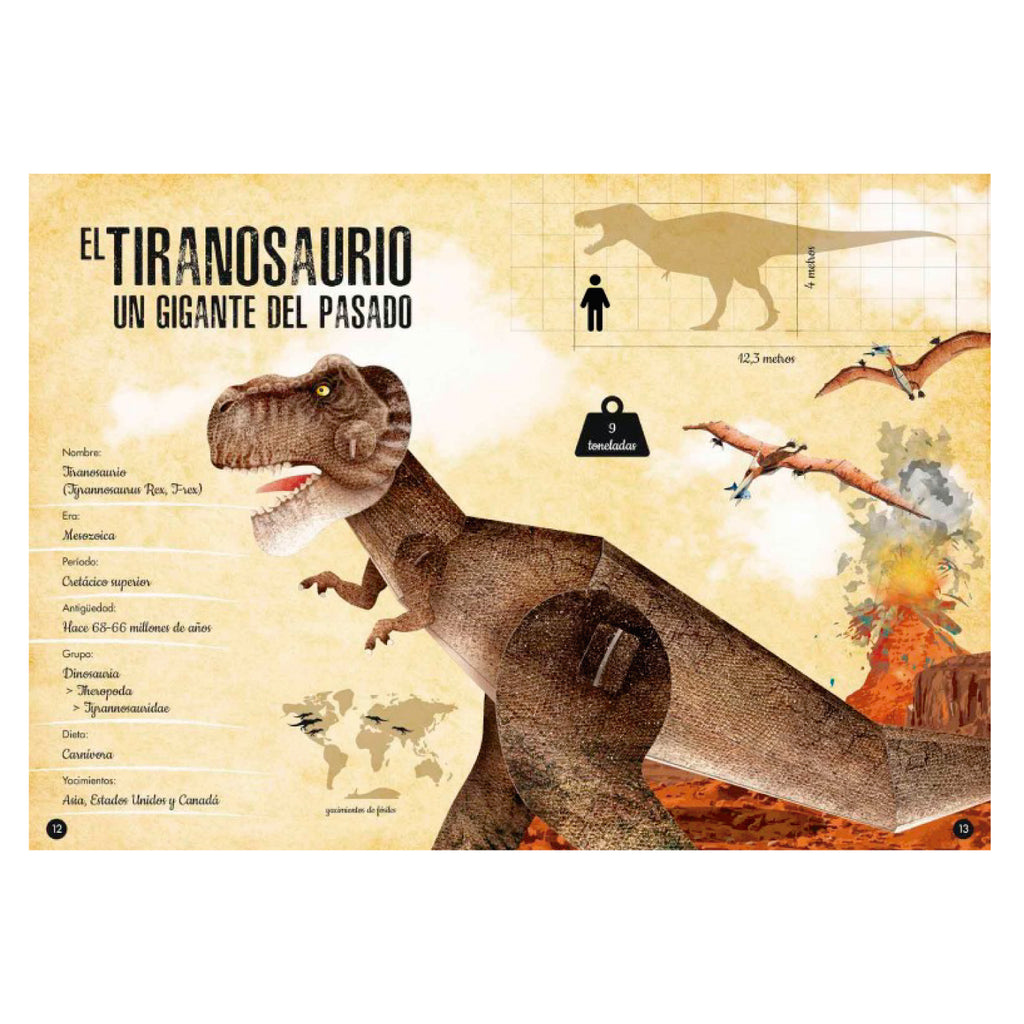 Libro Mas Maqueta Tiranosaurio La Era De Los Dinosaurio Rex