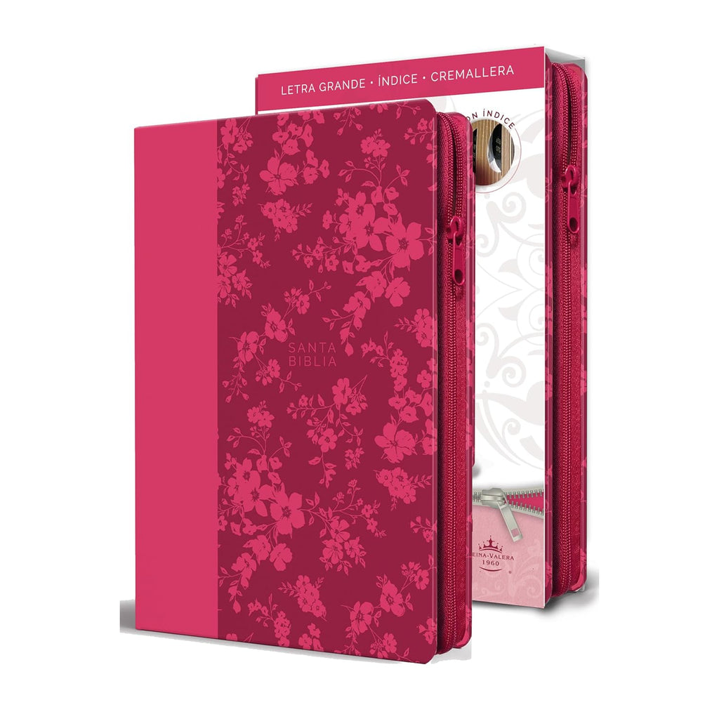 Biblia Rvr 60 Imitacion Piel, Fucsia Flor