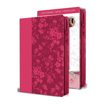 Biblia Rvr 60 Imitacion Piel, Fucsia Flor