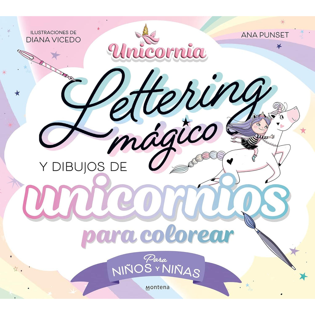 Unicornia. Lettering Magico Y Dibujos De