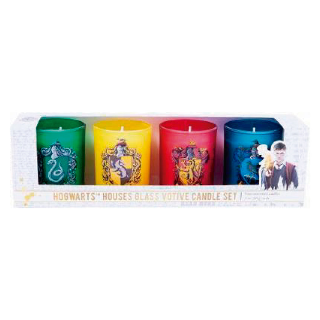 Harry Potter Hogwarts Houses Juego De Velas En Vaso Vidrio