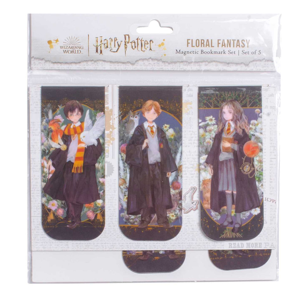 Harry Potter: Floral Fantasy Marcapaginas Magneticos (Set Of 5)