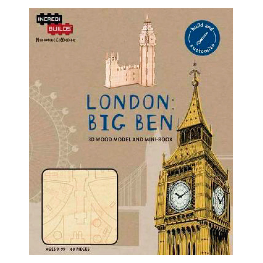 Londres Big Ben: Modelo Armable En Madera