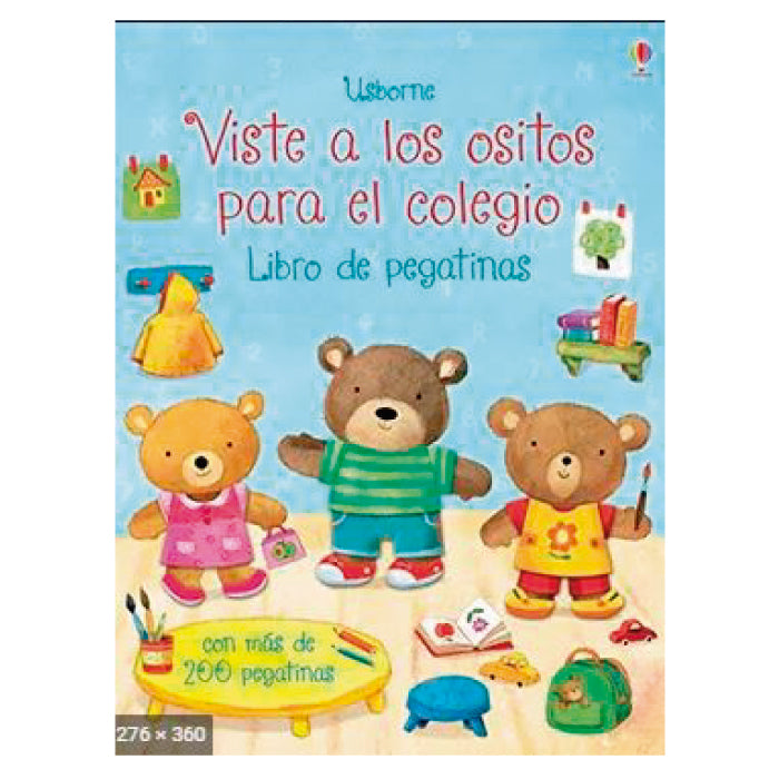 Viste Los Ositos Para El Colegio - Libro De Pegatinas