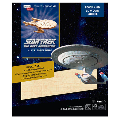 Star Trek The Next Generation Libro y Modelo Armable Madera