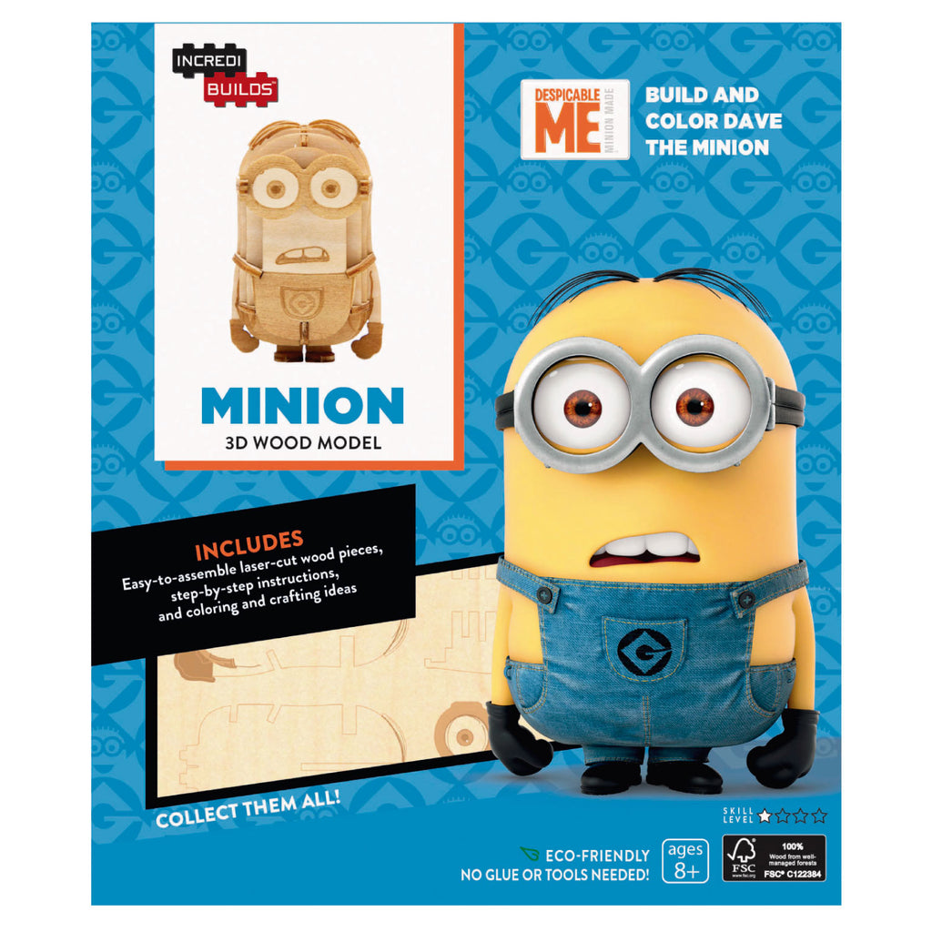 Minions: Modelo Armable En Madera