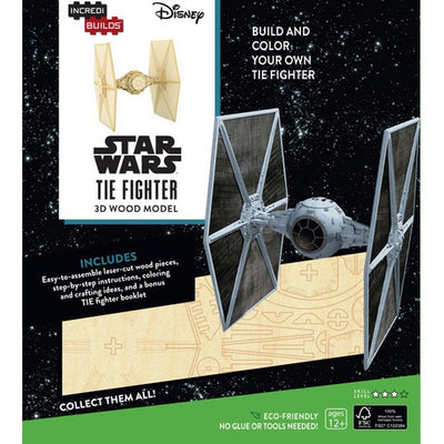 Star Wars: Tie Fighter - Libro y Modelo Armable En Madera