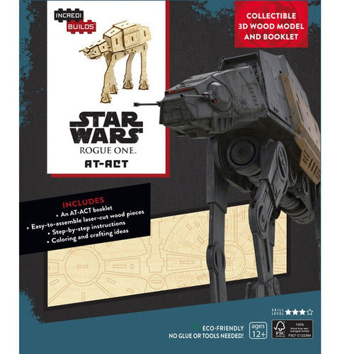 Star Wars Rogue One At Libro y Modelo Armable En Madera