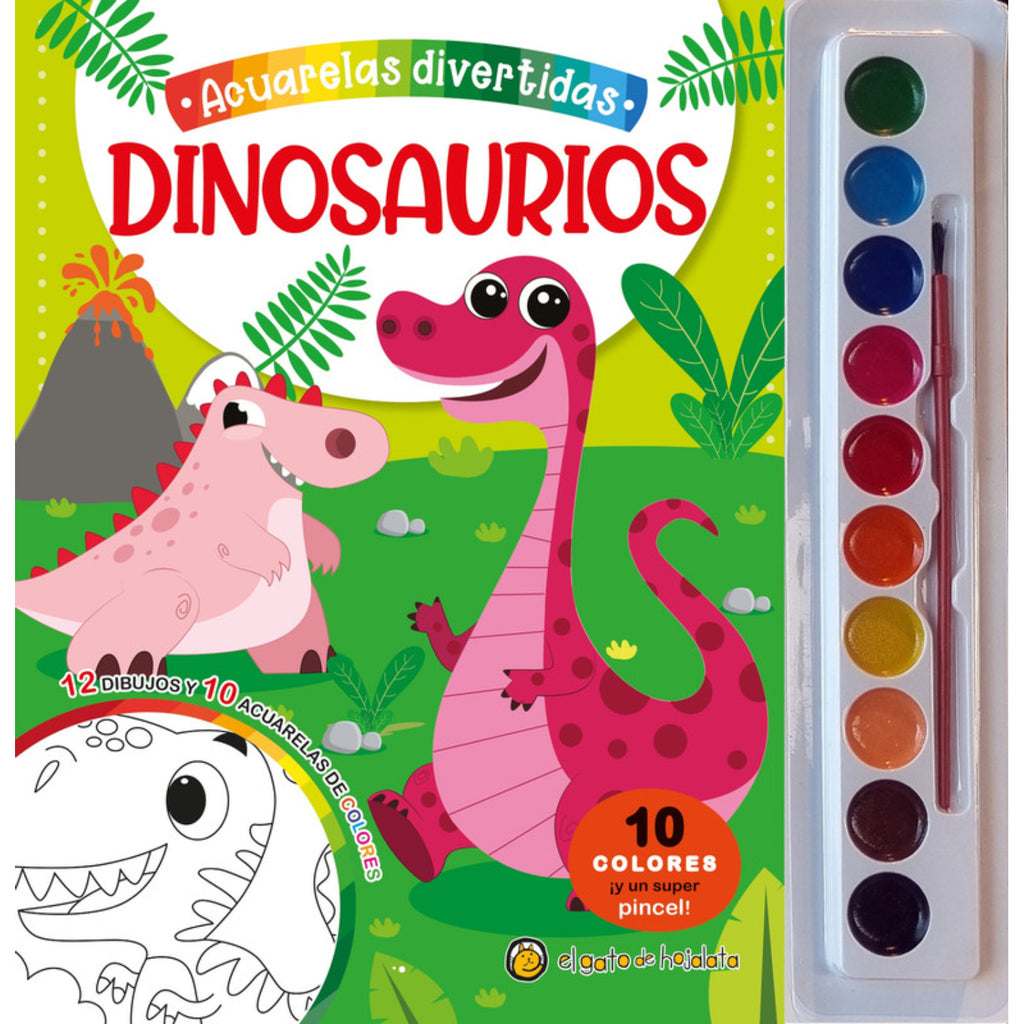 Acuarelas Divertidas: Dinosaurios