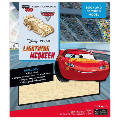 Disney Pixar Cars 3 Libro y Modelo Armable En Madera