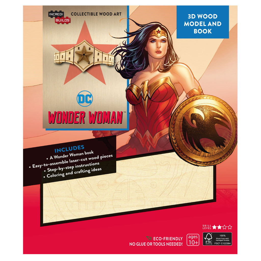Dc Comics: Wonder Woman - Libro y Modelo Armable En Madera