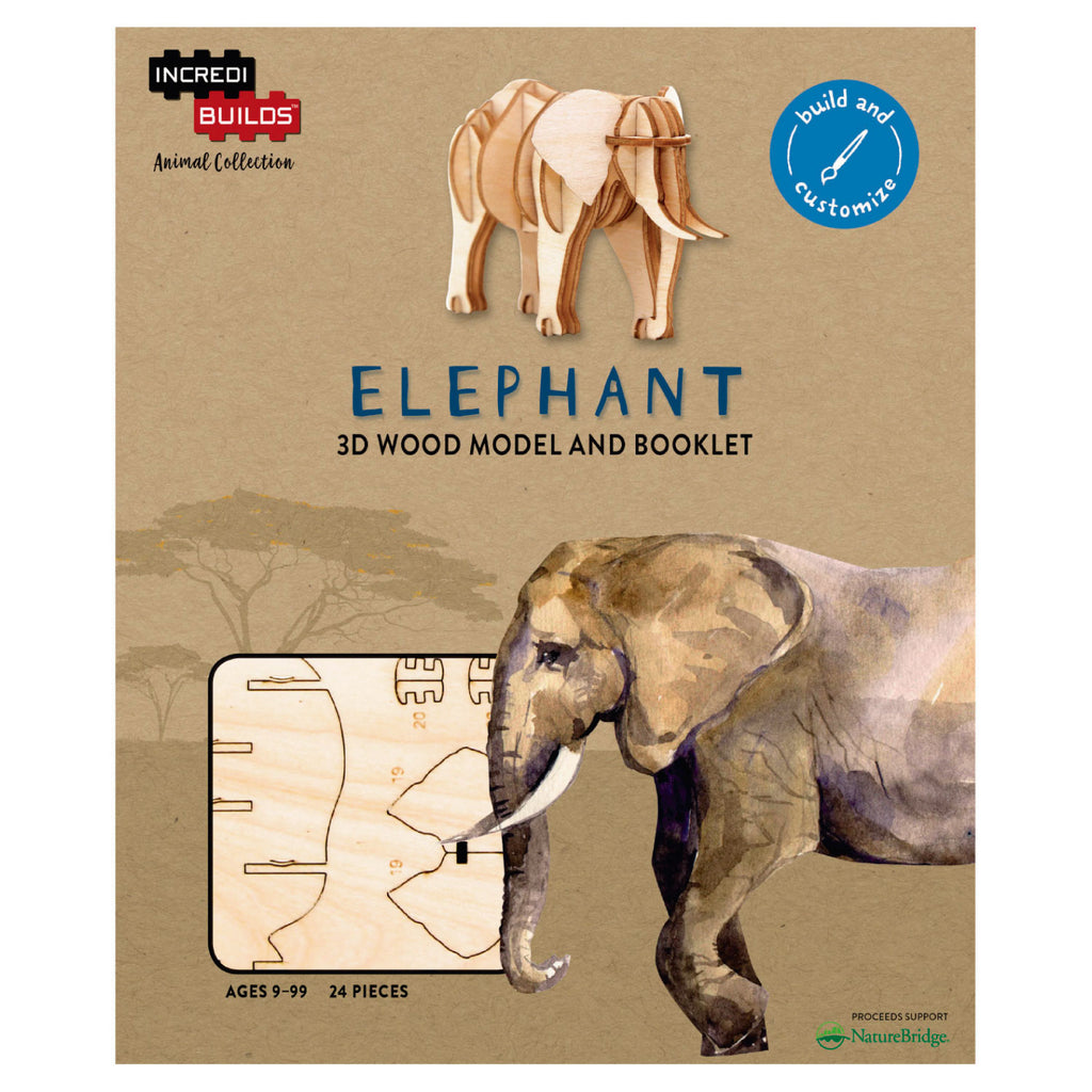 Animal Collection Elefante Modelo Para Armar En Madera