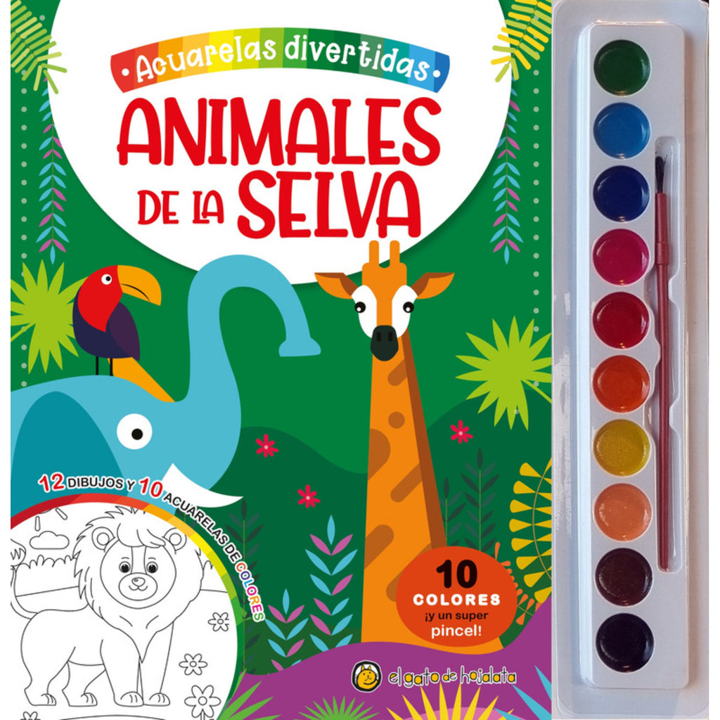 Acuarelas Divertidas: Animales De La Selva