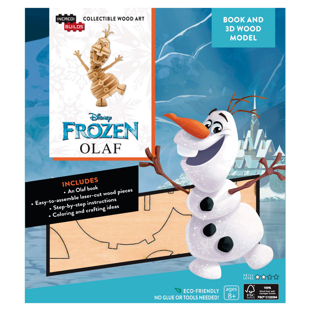 Disney Frozen: Olaf - Libro y Modelo Armable En Madera