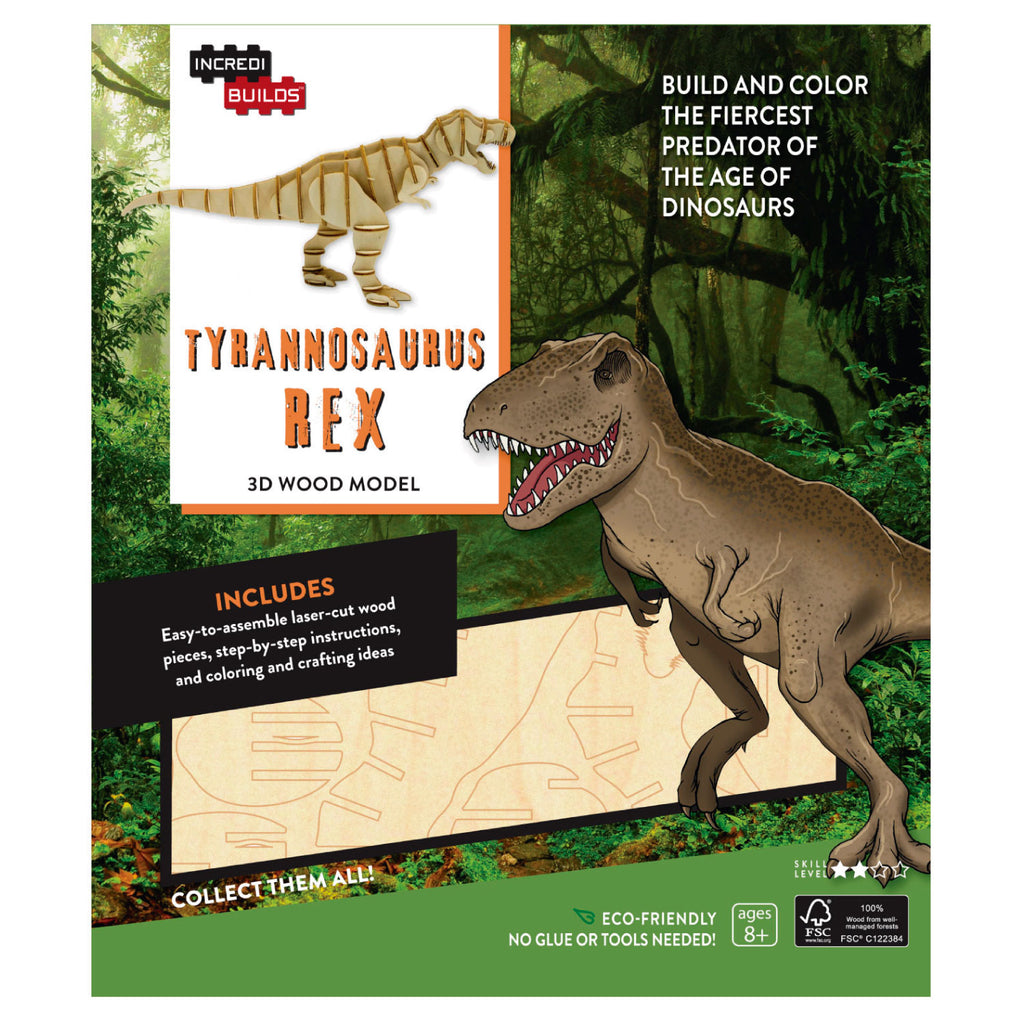 Tyrannosaurus Rex: Modelo Armable En Madera