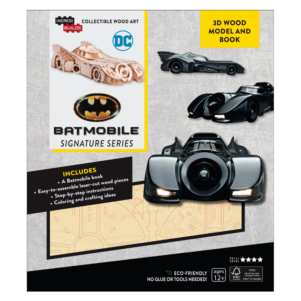 Batmobile Signature Series Libro y Modelo Armable En Madera