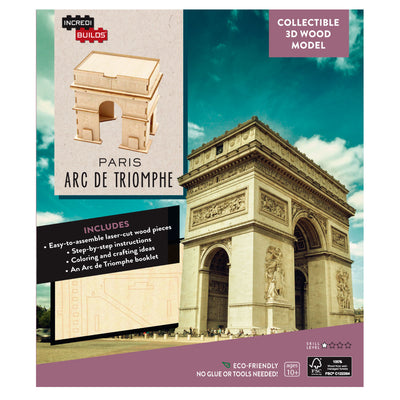 Paris: Arc De Triomphe - Libro y Modelo Armable En Madera