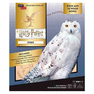 Harry Potter Hedwig Libro y Modelo Armable En Madera