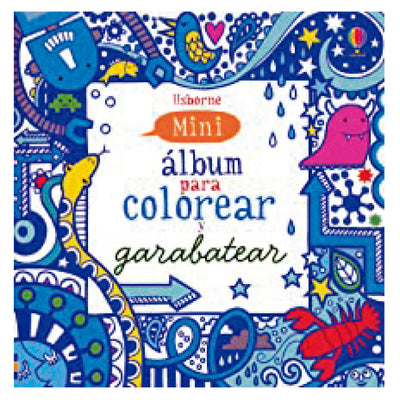 Mini Album Para Colorear y Garabatear ( Azul )