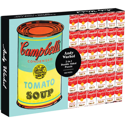 Rompecabeza Doble, Reversible De Andy Warhol: Lata Campbell Soup - 500 Piezas