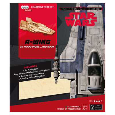 Star Wars The Last Jedi A - Wing Libro y Modelo Armable Madera