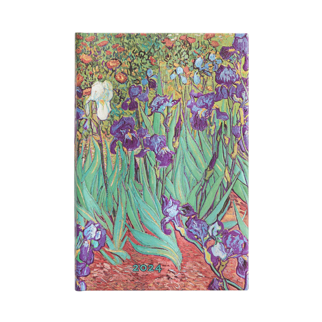 Agenda 2024 Van Gogh Los Lirios Irises, T.Dura, Vista Semanal, Mini