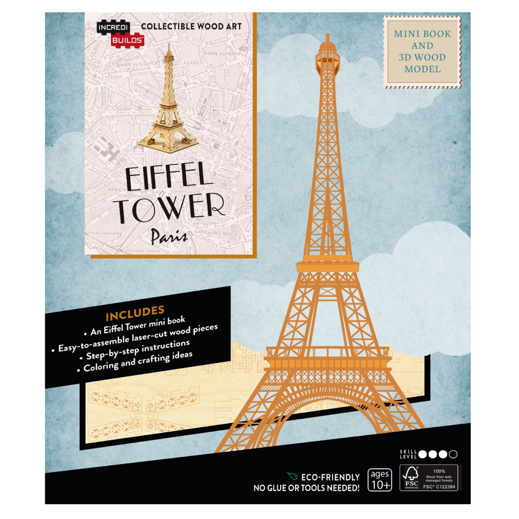Paris: Eiffel Tower Modelo Armable En Madera