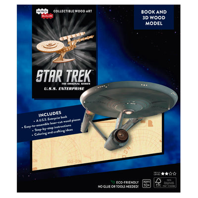 Star Trek: Enterprise, Libro y Modelo Armable En Madera