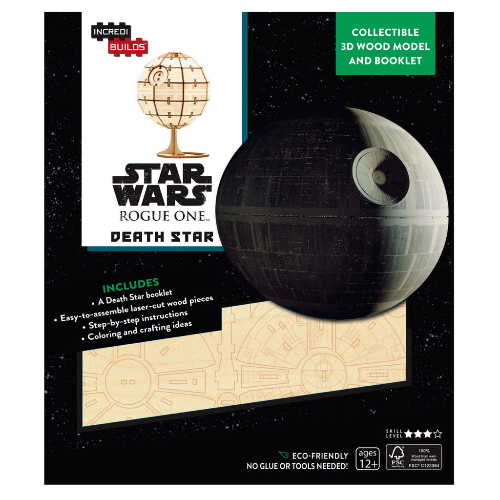 Star Wars Rogue One Death Star Libro y Modelo Armable Madera