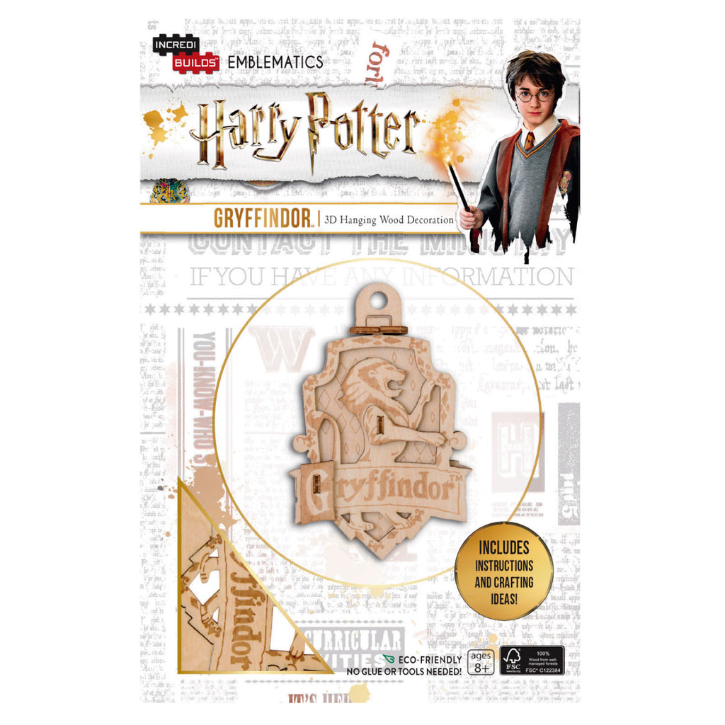 Emblema Harry Potter Gryffindor Modelo Armable En Madera