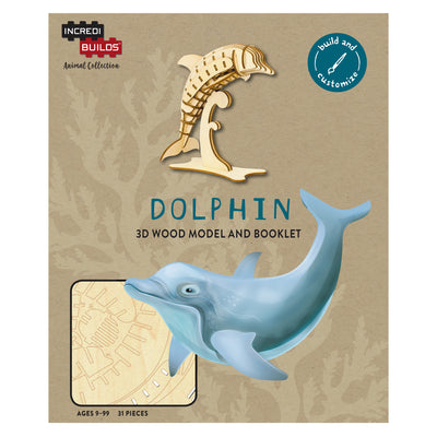 Animal Collection Delfin Modelo Armable En Madera