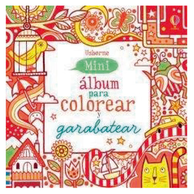 Mini Album Para Colorear y Garabatear ( Rojo )